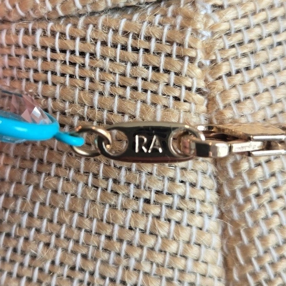 Roxanne Assoulin Necklace Crystal Link Blue Bead NWOT Business Casual - Picture 5 of 5